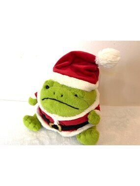 Jellycat Santa Ricky Rain Frog Plush Christmas Holiday Exclusive Retired 6"